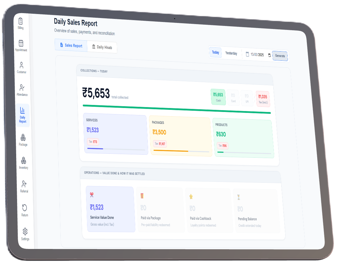 Salon Dashboard
